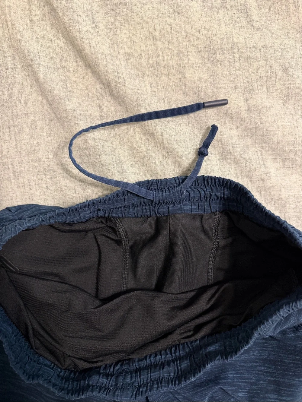 lululemon athletica Men's Heathered Navy Athletic Shorts